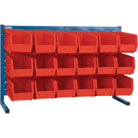 Louvered Rack with Bins, 18 Bins, 36" W x 8-1/4" D x 22" H Infinity Industrial Services Inc.