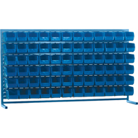 Louvered Rack with Bins, 72 Bins, 72" W x 15" D x 40" H Infinity Industrial Services Inc.