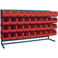 Louvered Rack with Bins, 36 Bins, 72" W x 15" D x 40" H Infinity Industrial Services Inc.