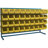 Louvered Rack with Bins, 36 Bins, 72" W x 15" D x 40" H Infinity Industrial Services Inc.