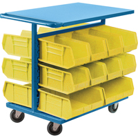 Chariot &agrave; bacs avec bacs, &agrave; deux c&ocirc;t&eacute;s, 20 bacs, 24" la x 38-1/2" p x 36-1/2" h Infinity Industrial Services Inc.