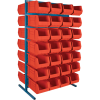 Support stationnaire deux c&ocirc;t&eacute;s pour bacs, 36" la x 24" p x 61" h, 56 bacs Infinity Industrial Services Inc.