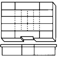 Compartment Case, Plastic, 15-1/2" W x 11-3/4" D x 2-1/2" H, Grey Infinity Industrial Services Inc.