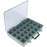 Compartment Case, Plastic, 24 Slots, 15-1/2" W x 11-3/4" D x 2-1/2" H, Grey Infinity Industrial Services Inc.