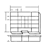 Compartment Case, Plastic, 24 Slots, 15-1/2" W x 11-3/4" D x 2-1/2" H, Grey Infinity Industrial Services Inc.
