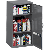 Utility Cabinet, Steel, 2 Shelves, 32-3/4" H x 19-7/8" W x 14-1/4" D, Grey Infinity Industrial Services Inc.