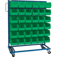 Support mobile pour bacs &agrave; un c&ocirc;t&eacute;, &agrave; un c&ocirc;t&eacute;, 36 bacs, 36" la x 16" p x 46-1/2" h Infinity Industrial Services Inc.