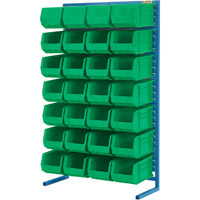 Support stationnaire pour bacs &agrave; un c&ocirc;t&eacute;, 36" la x 12" p x 61" h, 28 bacs Infinity Industrial Services Inc.