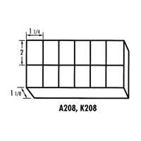 K-Resin Compartment Box, Plastic, 12 Slots, Transparent Infinity Industrial Services Inc.