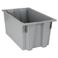 Stack & Nest Totes, 9" x 18" x 11", Grey Infinity Industrial Services Inc.