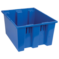 Stack & Nest Totes, 10" x 19.5" x 15.5", Blue Infinity Industrial Services Inc.