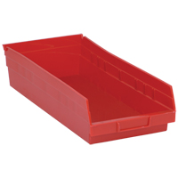 Bacs de rangement pour tablettes, 8-3/8" la x 4" H x 17-7/8" p, Rouge, Capacit&eacute; 40 lb Infinity Industrial Services Inc.