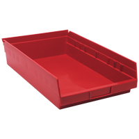 Bacs de rangement pour tablettes, 11-1/8" la x 4" H x 17-7/8" p, Rouge, Capacit&eacute; 40 lb Infinity Industrial Services Inc.