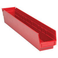 Bacs de rangement pour tablettes, 4-1/8" la x 4" H x 23-5/8" p, Rouge, Capacit&eacute; 50 lb Infinity Industrial Services Inc.