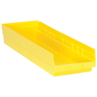 Bacs de rangement pour tablettes, 8-3/8" la x 4" H x 23-5/8" p, Jaune, Capacit&eacute; 50 lb Infinity Industrial Services Inc.