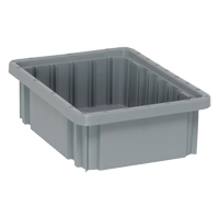 Divider Box&reg; Containers, Plastic, 10.9" W x 8.3" D x 3.5" H, Grey Infinity Industrial Services Inc.
