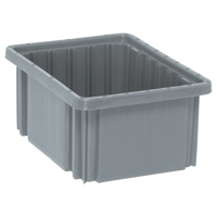 Divider Box&reg; Containers, Plastic, 10.9" W x 8.3" D x 5" H, Grey Infinity Industrial Services Inc.