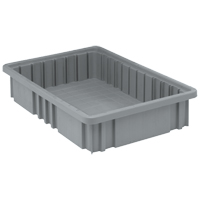 Divider Box&reg; Containers, Plastic, 16.5" W x 10.9" D x 3.5" H, Grey Infinity Industrial Services Inc.