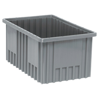 Divider Box&reg; Containers, Plastic, 16.5" W x 10.9" D x 8" H, Grey Infinity Industrial Services Inc.