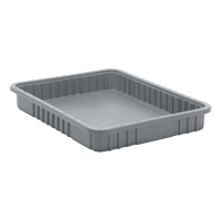 Divider Box&reg; Containers, Plastic, 22.5" W x 17.5" D x 3" H, Grey Infinity Industrial Services Inc.