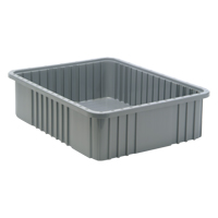 Divider Box&reg; Containers, Plastic, 22.5" W x 17.5" D x 6" H, Grey Infinity Industrial Services Inc.