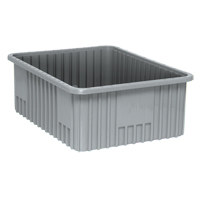 Divider Box&reg; Containers, Plastic, 22.5" W x 17.5" D x 8" H, Grey Infinity Industrial Services Inc.