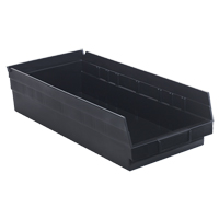 Bac pour &eacute;tag&egrave;re &eacute;conomique, 8-3/8" la, 4" h x 17-7/8" p, Noir Infinity Industrial Services Inc.