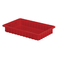 Contenants Divider Box, Poly&eacute;thyl&egrave;ne, 16,5" la x 10,9" p x 2,5" h, Rouge Infinity Industrial Services Inc.