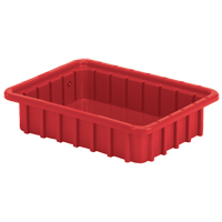 Contenants Divider Box, Poly&eacute;thyl&egrave;ne, 22,4" la x 17,4" p x 5" h, Rouge Infinity Industrial Services Inc.