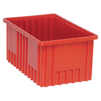 Divider Box&reg; Containers, Plastic, 16.5" W x 10.9" D x 8" H, Red Infinity Industrial Services Inc.