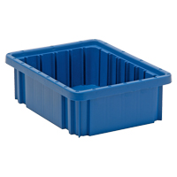 Divider Box&reg; Containers, Plastic, 10.9" W x 8.3" D x 3.5" H, Blue Infinity Industrial Services Inc.