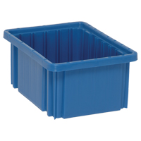 Divider Box&reg; Containers, Plastic, 10.9" W x 8.3" D x 5" H, Blue Infinity Industrial Services Inc.