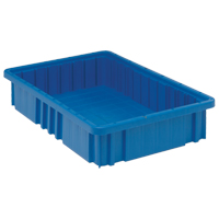 Divider Box&reg; Containers, Plastic, 16.5" W x 10.9" D x 3.5" H, Blue Infinity Industrial Services Inc.