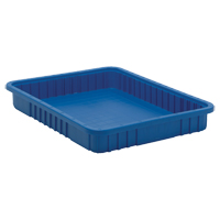 Divider Box&reg; Containers, Plastic, 22.5" W x 17.5" D x 3" H, Blue Infinity Industrial Services Inc.