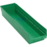 Shelf Bins, 6-5/8" W x 4" H x 23-5/8" D, Green, 50 lbs. Capacity Infinity Industrial Services Inc.