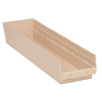 Economy Shelf Bin, 6-5/8" W x 4" H x 23-5/8" D, Ivory Infinity Industrial Services Inc.