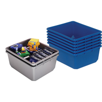 Bacs empilables en crois&eacute;, 11" la x 17,25" p x 12" h, Bleu Infinity Industrial Services Inc.