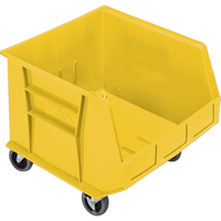 Mobile Bin, 14" H x 16-1/2" W x 18" D, 75 lbs. Capacity, Yellow Infinity Industrial Services Inc.