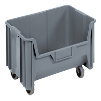Mobile Giant Stack Container, 12-7/16" H x 19-7/8" W x 15-1/4" D, 250 lbs. Capacity, Grey Infinity Industrial Services Inc.