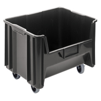 Mobile Giant Stack Container, 12-7/16" H x 19-7/8" W x 15-1/4" D, 250 lbs. Capacity, Black Infinity Industrial Services Inc.