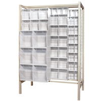 Syst&egrave;me de stockage &agrave; glissi&egrave;re &agrave; bacs basculants autonome, 51-1/4" la x 26" p x 77" h, 101 tiroirs Infinity Industrial Services Inc.