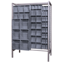 Syst&egrave;me de stockage &agrave; glissi&egrave;re &agrave; bacs basculants autonome, 51-1/4" la x 26" p x 77" h, 101 tiroirs Infinity Industrial Services Inc.