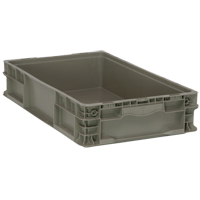 Contenant pliable et empilable, 15" la x 24" p x 5" h, Gris Infinity Industrial Services Inc.