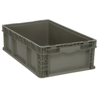 Contenant pliable et empilable, 15" la x 24" p x 7,5" h, Gris Infinity Industrial Services Inc.