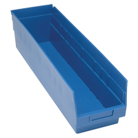 Store More Plastic Shelf Bins, 6-5/8" W x 6" H x 23-5/8" D, Blue, 90 lbs. Capacity Infinity Industrial Services Inc.