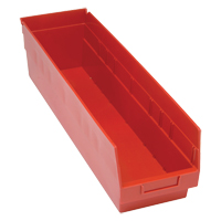 Store More Plastic Shelf Bins, 6-5/8" W x 6" H x 23-5/8" D, Red, 90 lbs. Capacity Infinity Industrial Services Inc.