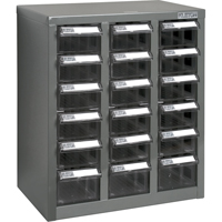 KPC-600 Parts Cabinet, Galvanized Steel, 18 Drawers, 13-9/10" x 8-7/10" x 16-3/10", Grey Infinity Industrial Services Inc.