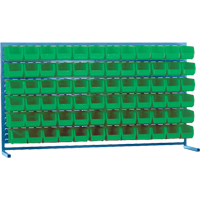 Louvered Rack with Bins, 72 Bins, 72" W x 15" D x 40" H Infinity Industrial Services Inc.