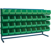 Louvered Rack with Bins, 36 Bins, 72" W x 15" D x 40" H Infinity Industrial Services Inc.