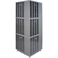 Heavy-Duty Industrial Carousel Drawer Cabinet, Steel, 480 Drawers, 27" W x 27" D x 80" H, Grey Infinity Industrial Services Inc.